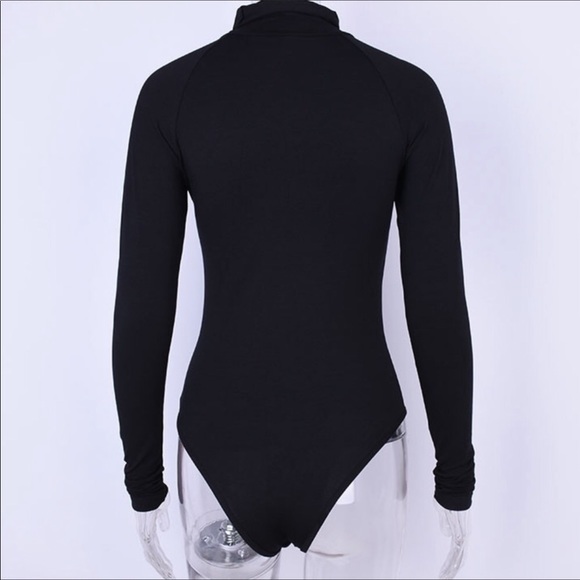 Black turtleneck bodysuit - Picture 7 of 8